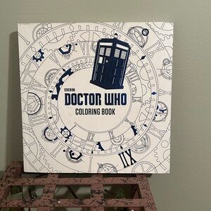 Doctor Who Coloring Book 2015 Paperback Tom Baker Used 2 of 45 Pictures Colored